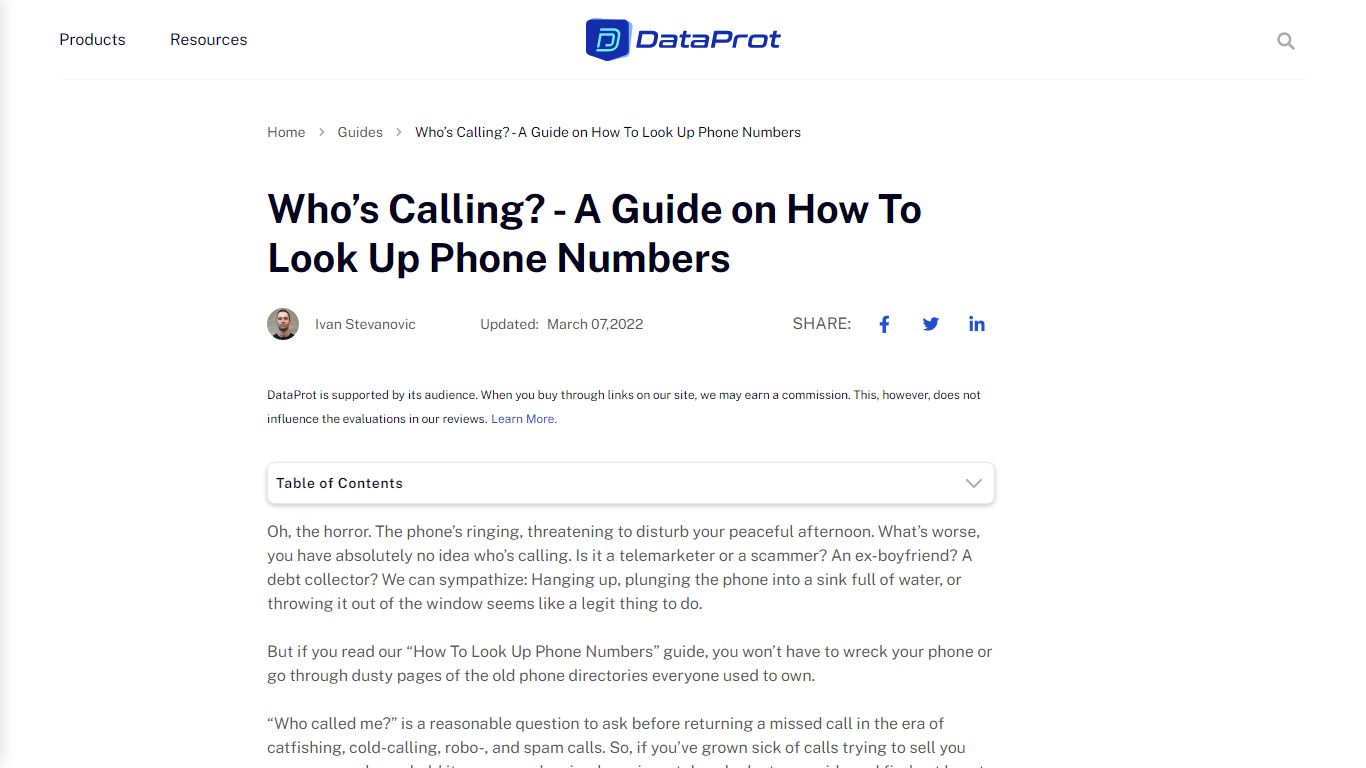 Who’s Calling? - A Guide on How To Look Up Phone Numbers - DataProt